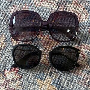Stylish Black and Purple Sunglasses Set